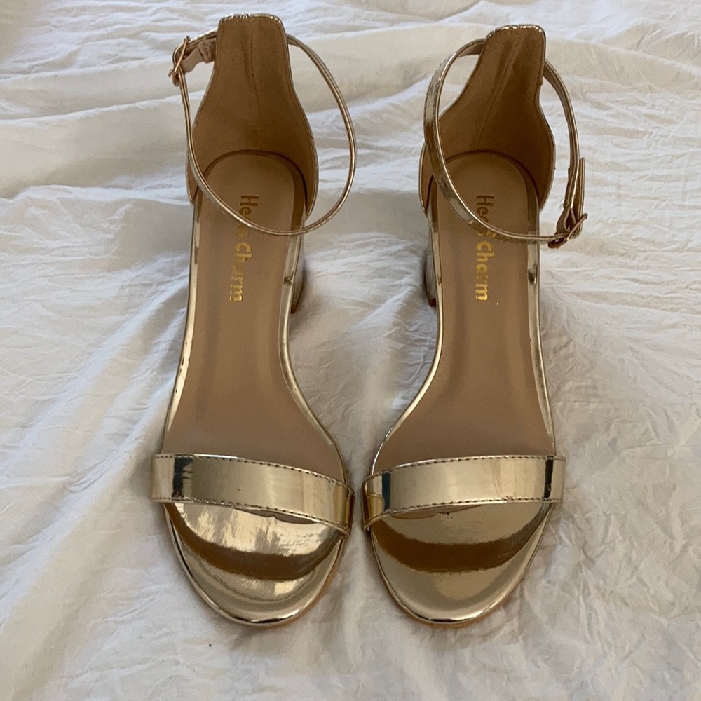 Gold Wedge Sandals